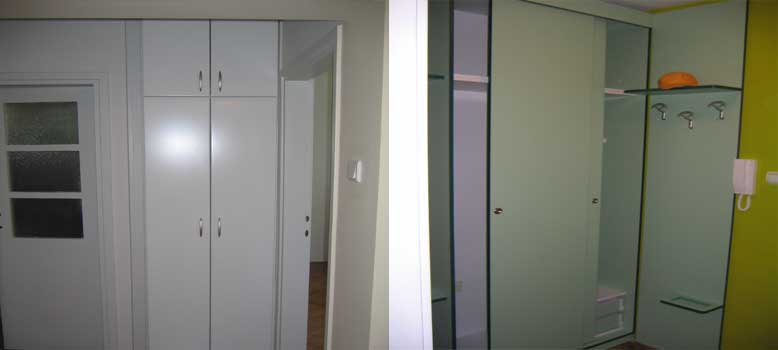 Compact closets for entrance hall